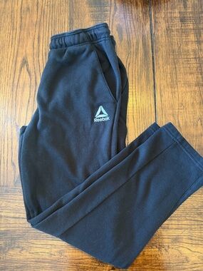 Reebok Black Sweatpants with Grey Logo Trim